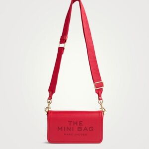 MARC JACOBS THE MINI LEATHER CROSSBODY TRUE RED